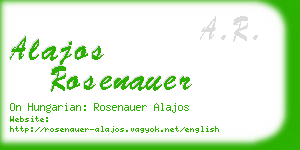 alajos rosenauer business card